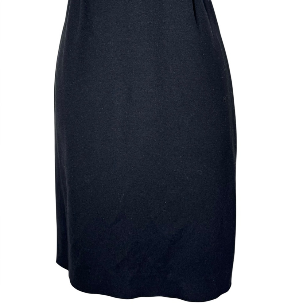 Kate Spade Womens Rock the Casbah Solid Black V Neck Knit Sheath Dress Size 2 - Picture 6 of 15